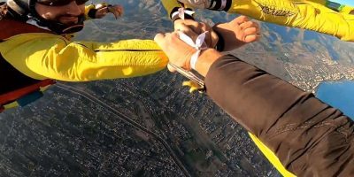 El projecte Emma des de l’aire amb els paracaigudistes de SkyTime Castelló