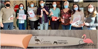 La venta de los cuchillos solidarios de Filaman aporta 1.080 € al proyecto Emma