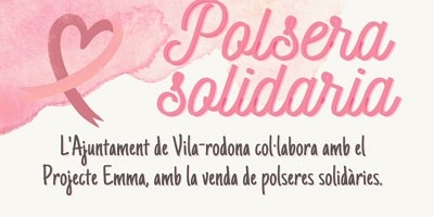 Pulseras solidarias en venta en el Ayuntamiento de Vila-rodona