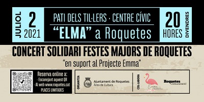 Concert solidari del grup Elma a les festes Majors de Roquetes