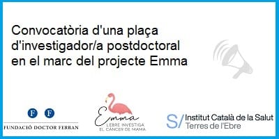 Plaça d’investigador/a postdoctoral en el marc del projecte Emma