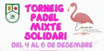 Torneig de Pàdel Mixte Solidari contra el càncer de mama