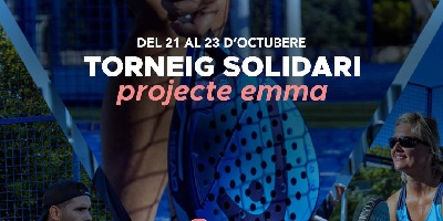 Del 21 al 23 de octubre, torneo de pádel solidario con el proyecto Emma